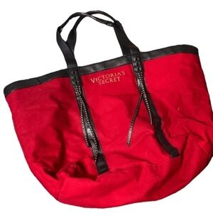 Victoria Secret canvas red tote